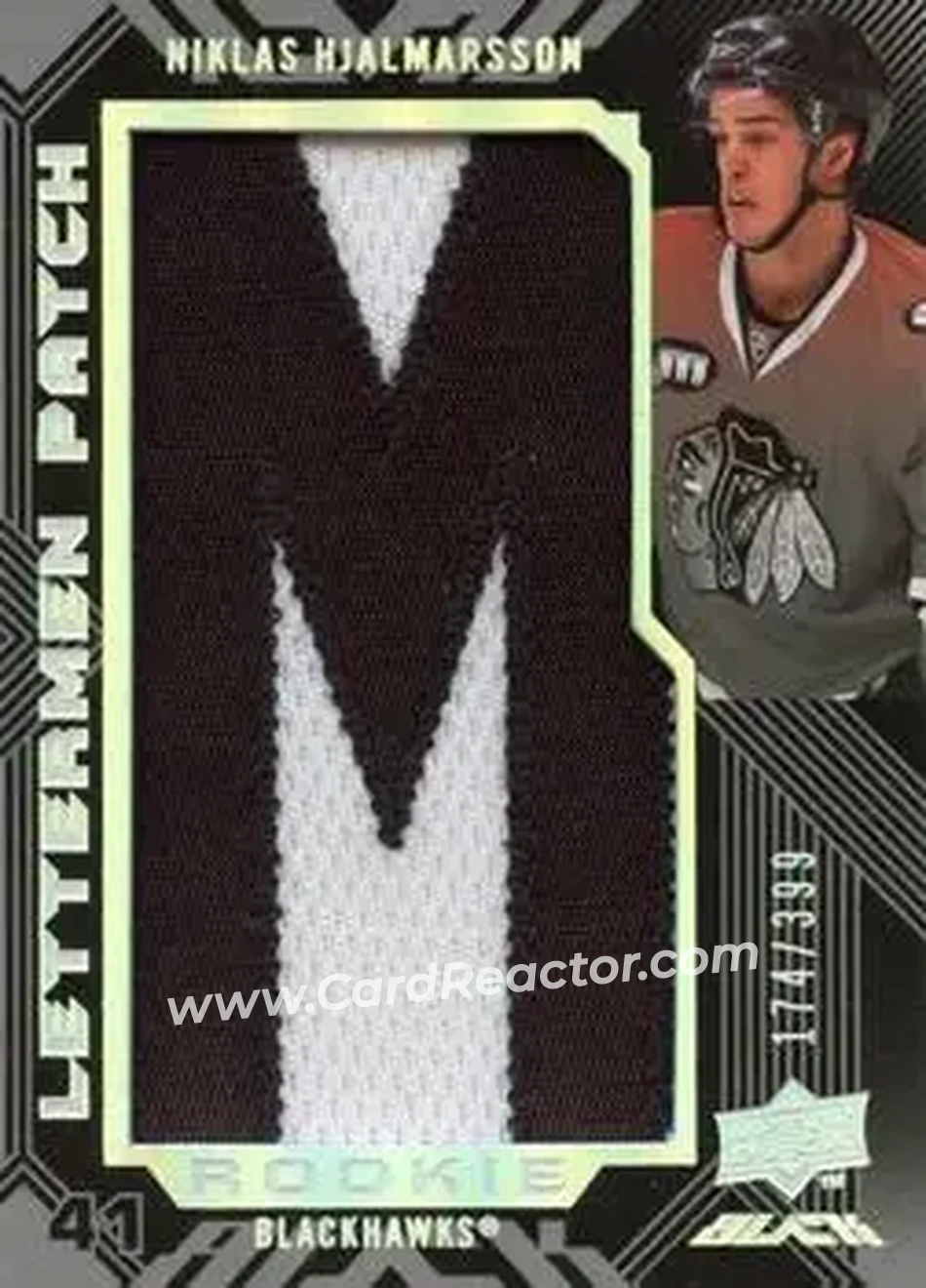 2008-09 UD Black #72 - Niklas Hjalmarsson - Chicago Blackhawks - Front 2008-09 UD Black #72 - Niklas Hjalmarsson - Chicago Blackhawks - Front