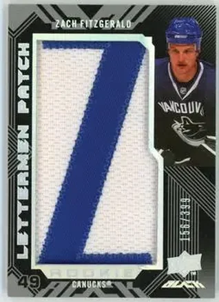 2008-09 UD Black #75 - Zach Fitzgerald - Vancouver Canucks