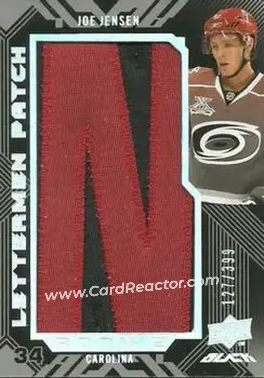 2008-09 UD Black #77 - Joe Jensen - Carolina Hurricanes - Front