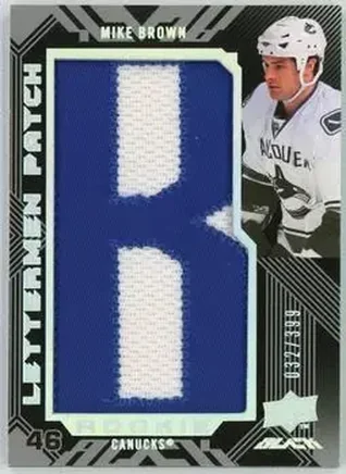 2008-09 UD Black #80 - Mike Brown - Vancouver Canucks