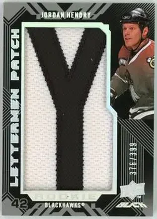 2008-09 UD Black #81 - Jordan Hendry - Chicago Blackhawks