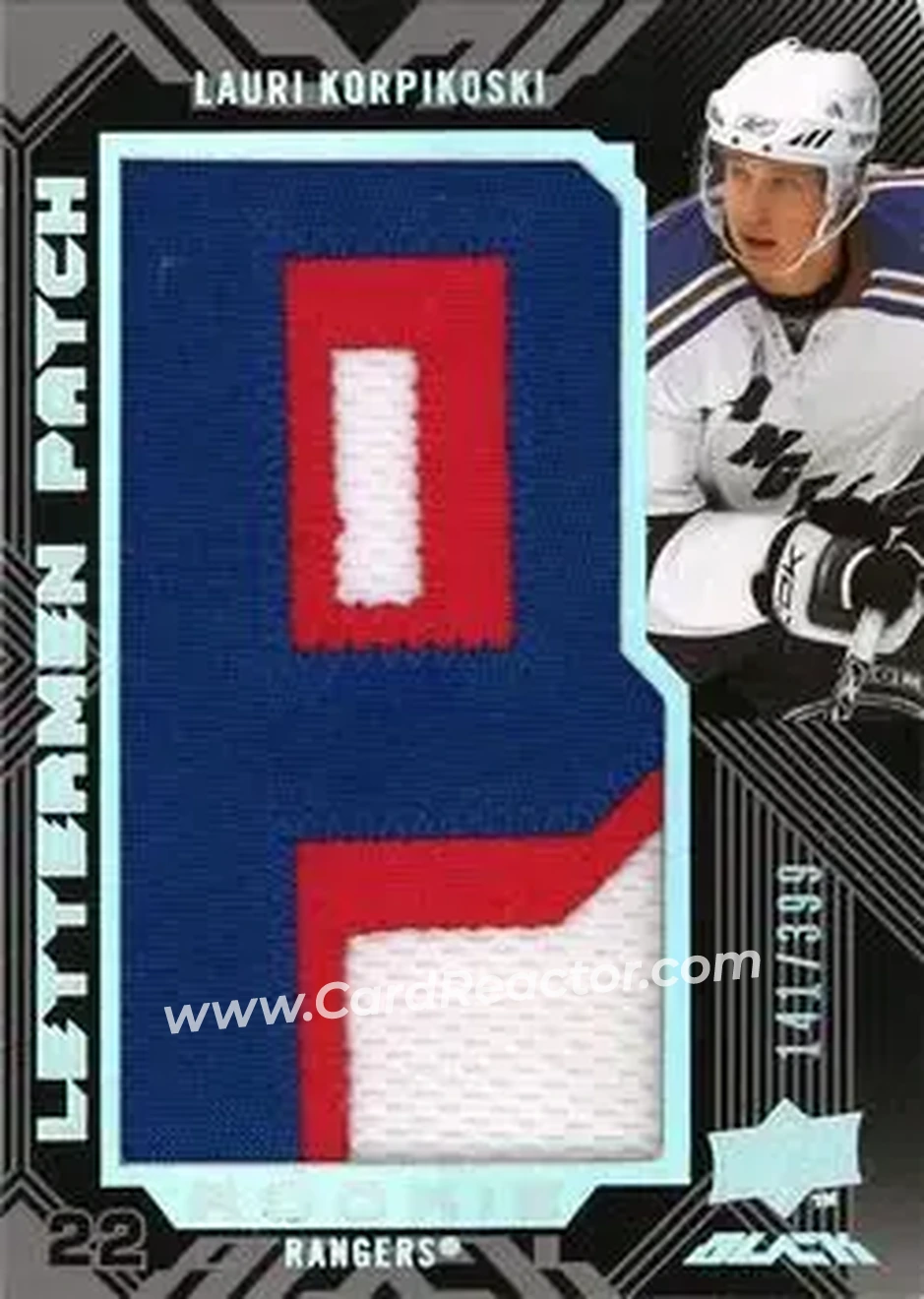 2008-09 UD Black #85 - Lauri Korpikoski - New York Rangers - Front