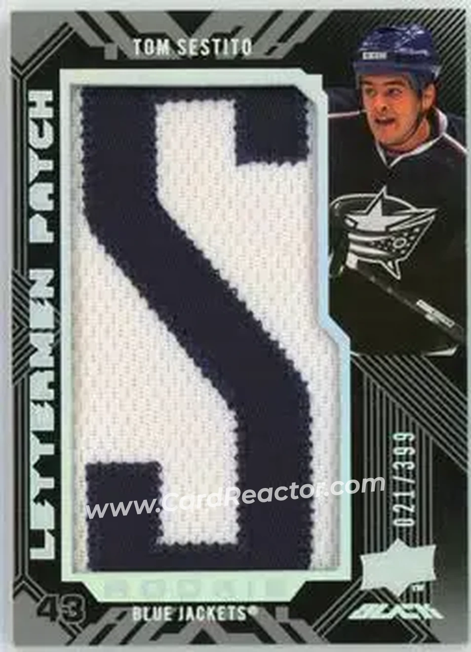 2008-09 UD Black #91 - Tom Sestito - Columbus Blue Jackets - Front