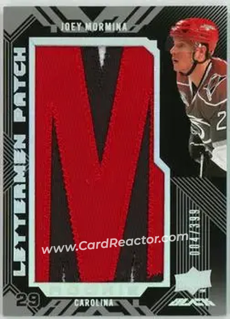 2008-09 UD Black #92 - Joey Mormina - Carolina Hurricanes - Front