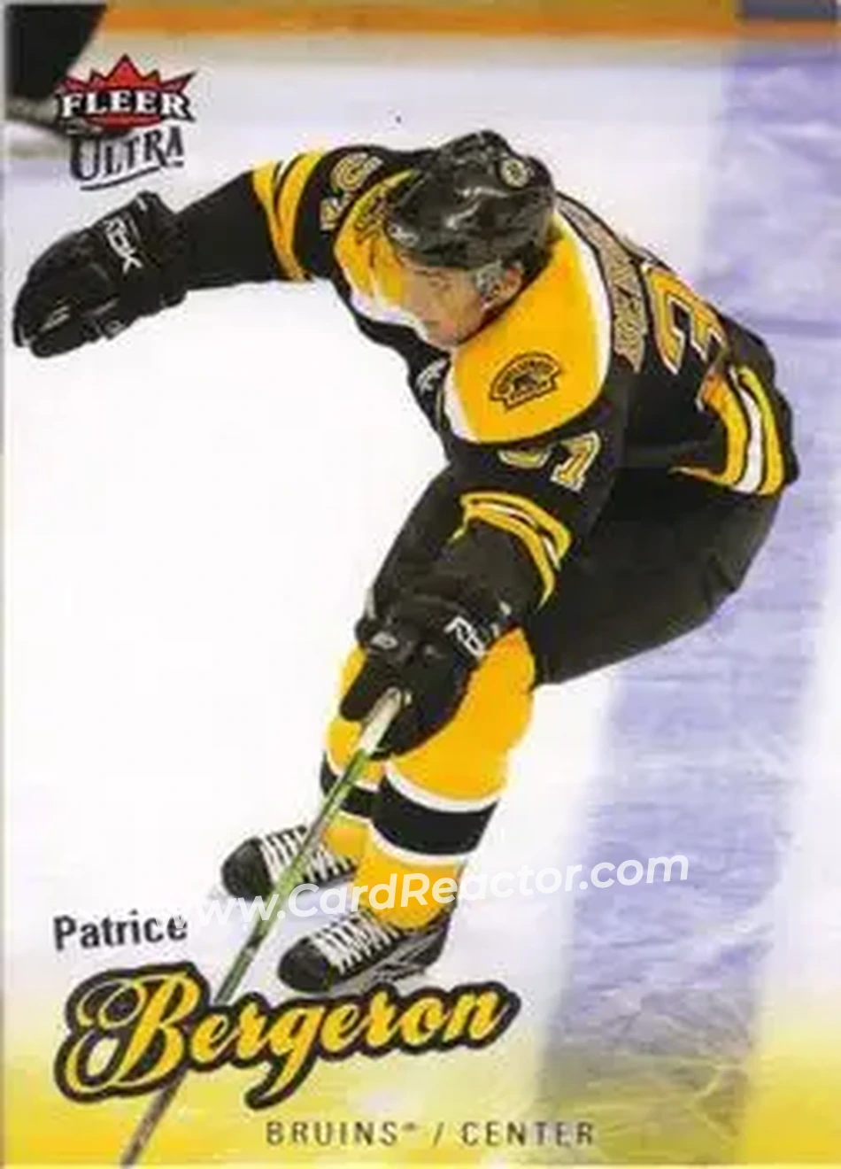 2008-09 Ultra #7 - Patrice Bergeron - Boston Bruins - Front