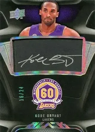 2008-09 UD Black - Commemorative Logo Autographs #C-KB - Kobe Bryant - Los Angeles Lakers
