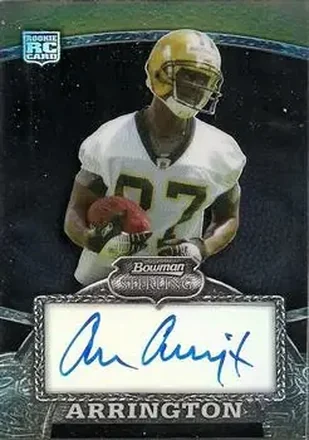 2008 Bowman Sterling - Black Refractors #135 - Adrian Arrington - New Orleans Saints