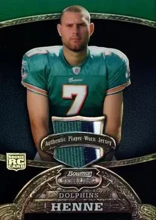 2008 Bowman Sterling - Black Refractors #147a - Chad Henne - Miami Dolphins