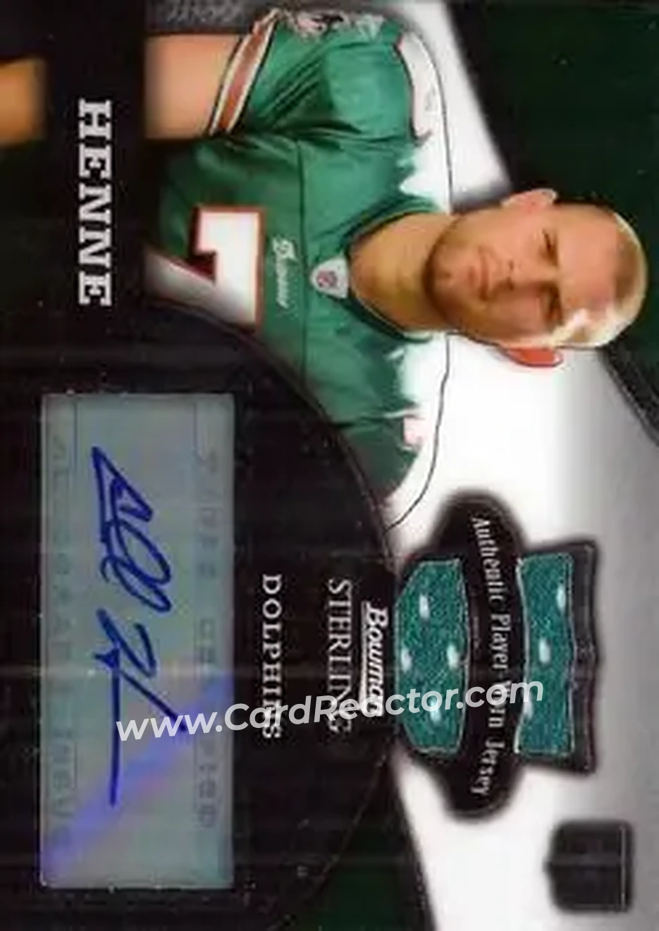 2008 Bowman Sterling - Black Refractors #147b - Chad Henne - Miami Dolphins - Front