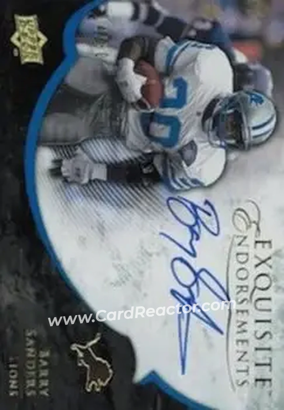 2008 Upper Deck Exquisite Collection - Endorsements #EE-BS - Barry Sanders - Detroit Lions - Front
