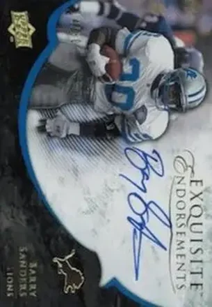 2008 Upper Deck Exquisite Collection - Endorsements #EE-BS - Barry Sanders - Detroit Lions