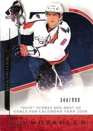 2008-09 SP Authentic #101 - Alex Ovechkin - Washington Capitals