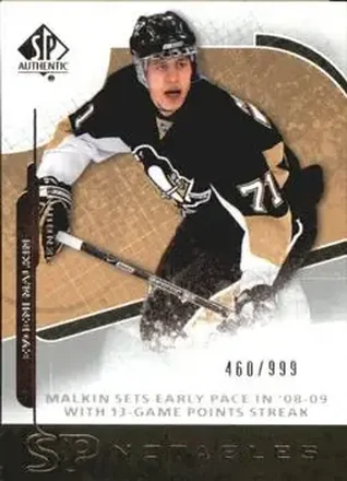 2008-09 SP Authentic #111 - Evgeni Malkin - Pittsburgh Penguins