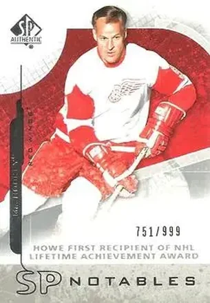 2008-09 SP Authentic #113 - Gordie Howe - Detroit Red Wings