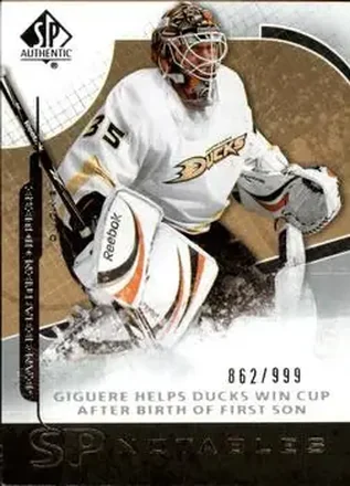 2008-09 SP Authentic #120 - Jean-Sebastien Giguere - Anaheim Ducks