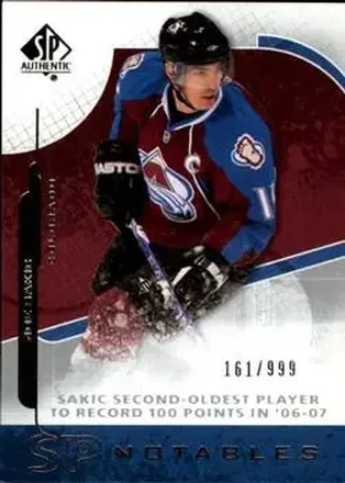 2008-09 SP Authentic #121 - Joe Sakic - Colorado Avalanche