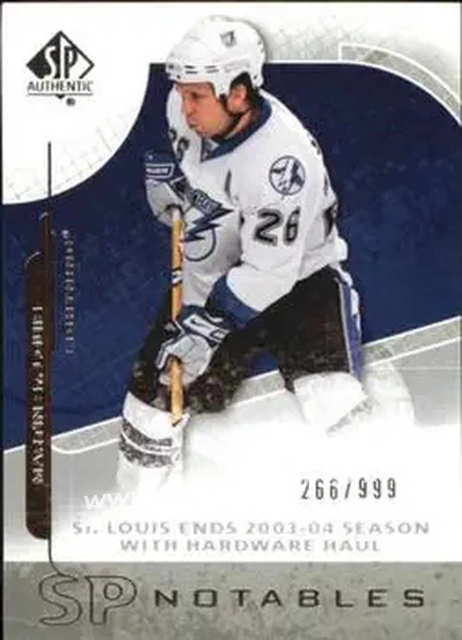 2008-09 SP Authentic #132 - Martin St. Louis - Tampa Bay Lightning - Front 2008-09 SP Authentic #132 - Martin St. Louis - Tampa Bay Lightning - Front