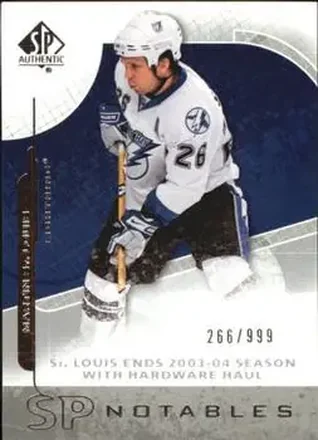 2008-09 SP Authentic #132 - Martin St. Louis - Tampa Bay Lightning