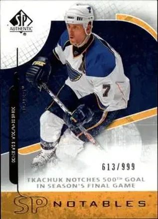 2008-09 SP Authentic #133 - Keith Tkachuk - St. Louis Blues