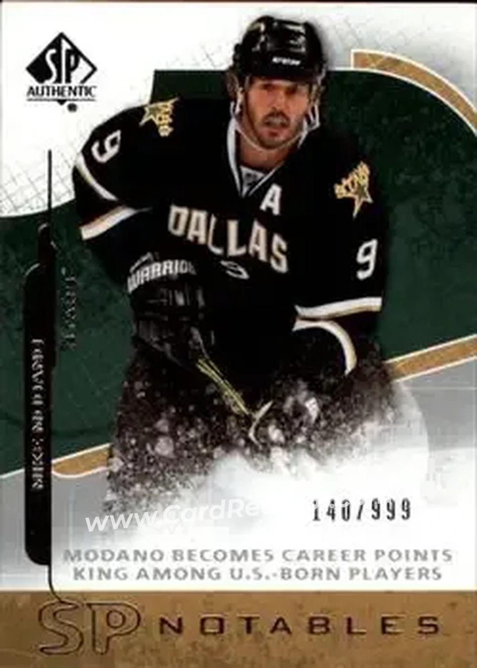 2008-09 SP Authentic #134 - Mike Modano - Dallas Stars - Front