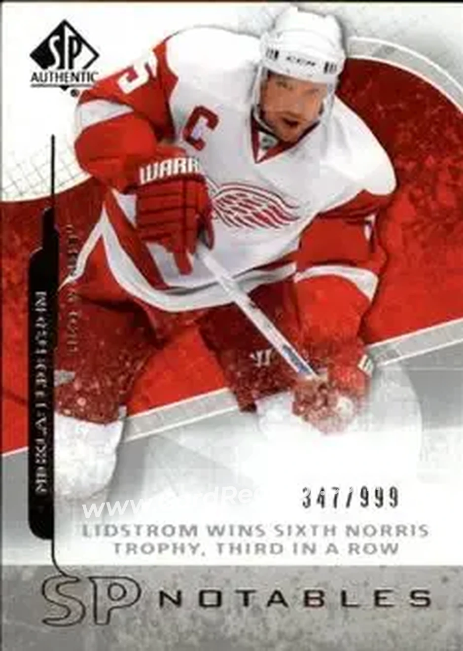 2008-09 SP Authentic #135 - Nicklas Lidstrom - Detroit Red Wings - Front