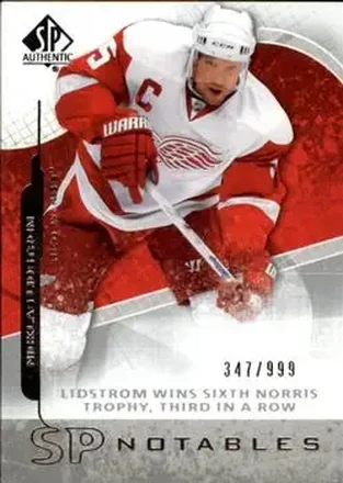 2008-09 SP Authentic #135 - Nicklas Lidstrom - Detroit Red Wings