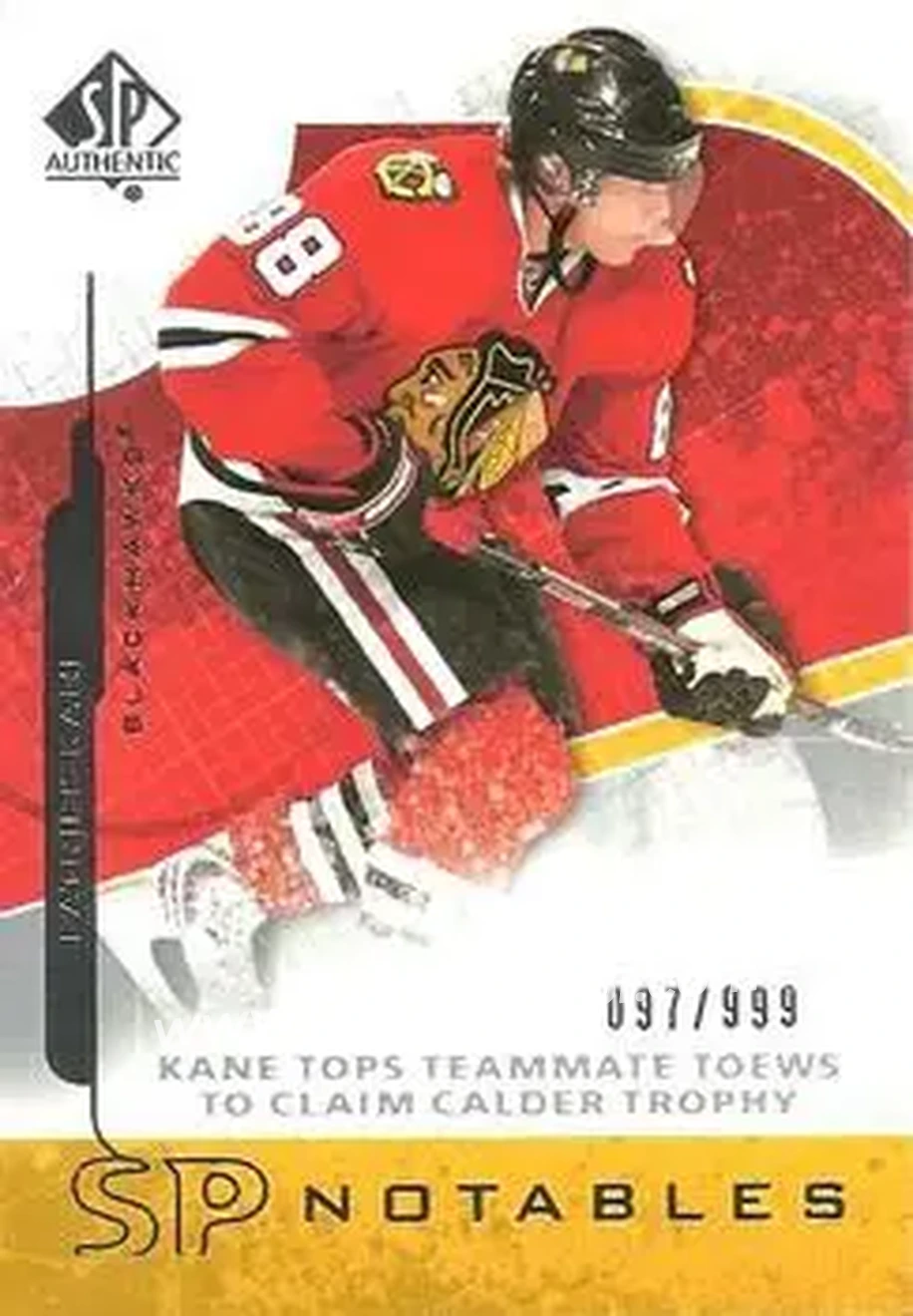 2008-09 SP Authentic #136 - Patrick Kane - Chicago Blackhawks - Front