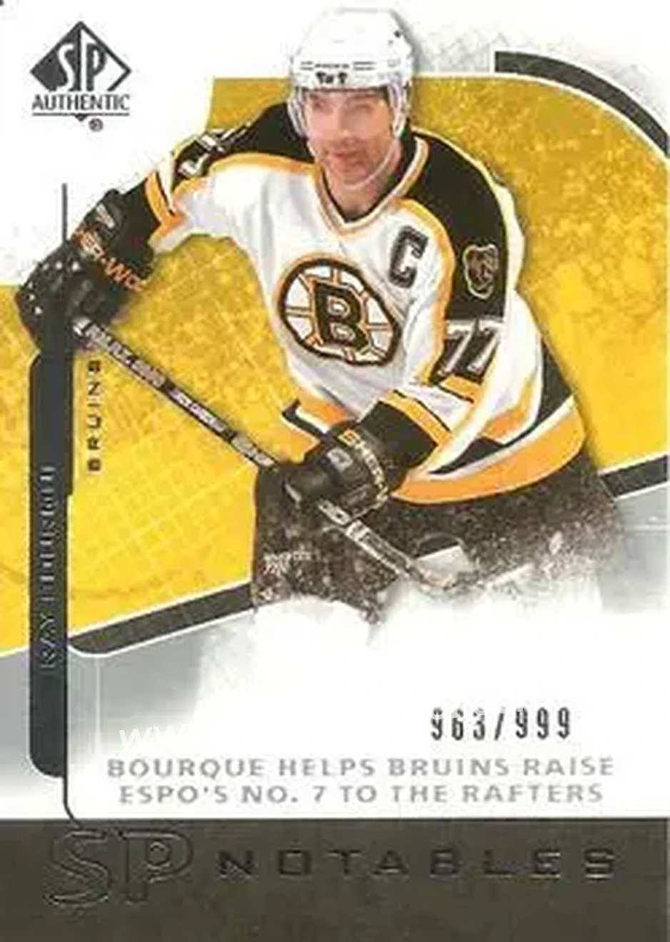 2008-09 SP Authentic #140 - Ray Bourque - Boston Bruins - Front