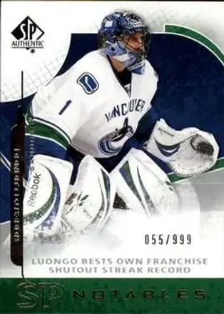2008-09 SP Authentic #144 - Roberto Luongo - Vancouver Canucks