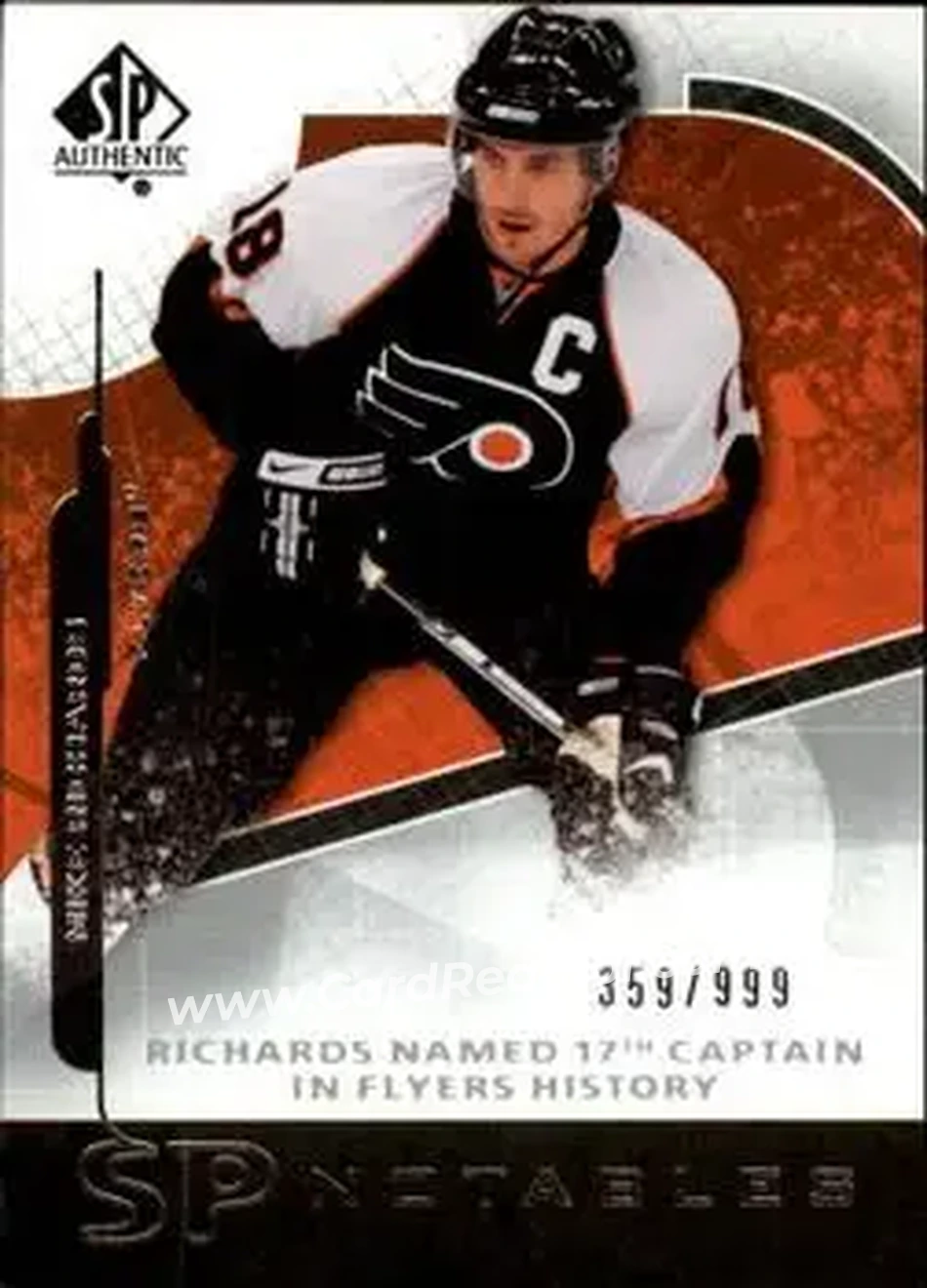 2008-09 SP Authentic #145 - Mike Richards - Philadelphia Flyers - Front