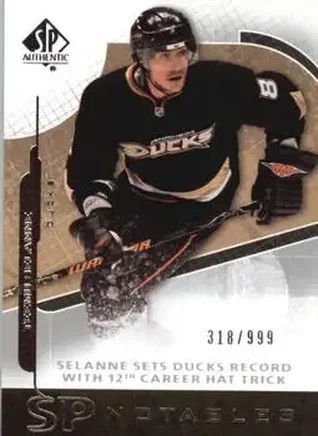 2008-09 SP Authentic #153 - Teemu Selanne - Anaheim Ducks