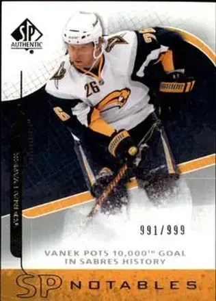 2008-09 SP Authentic #155 - Thomas Vanek - Buffalo Sabres