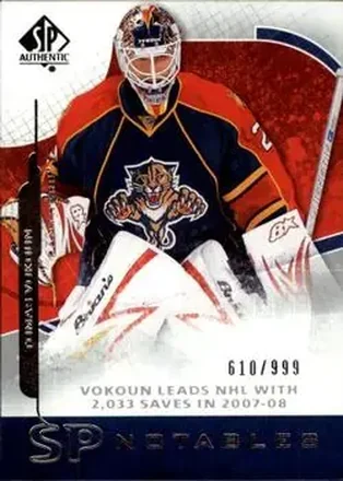 2008-09 SP Authentic #156 - Tomas Vokoun - Florida Panthers