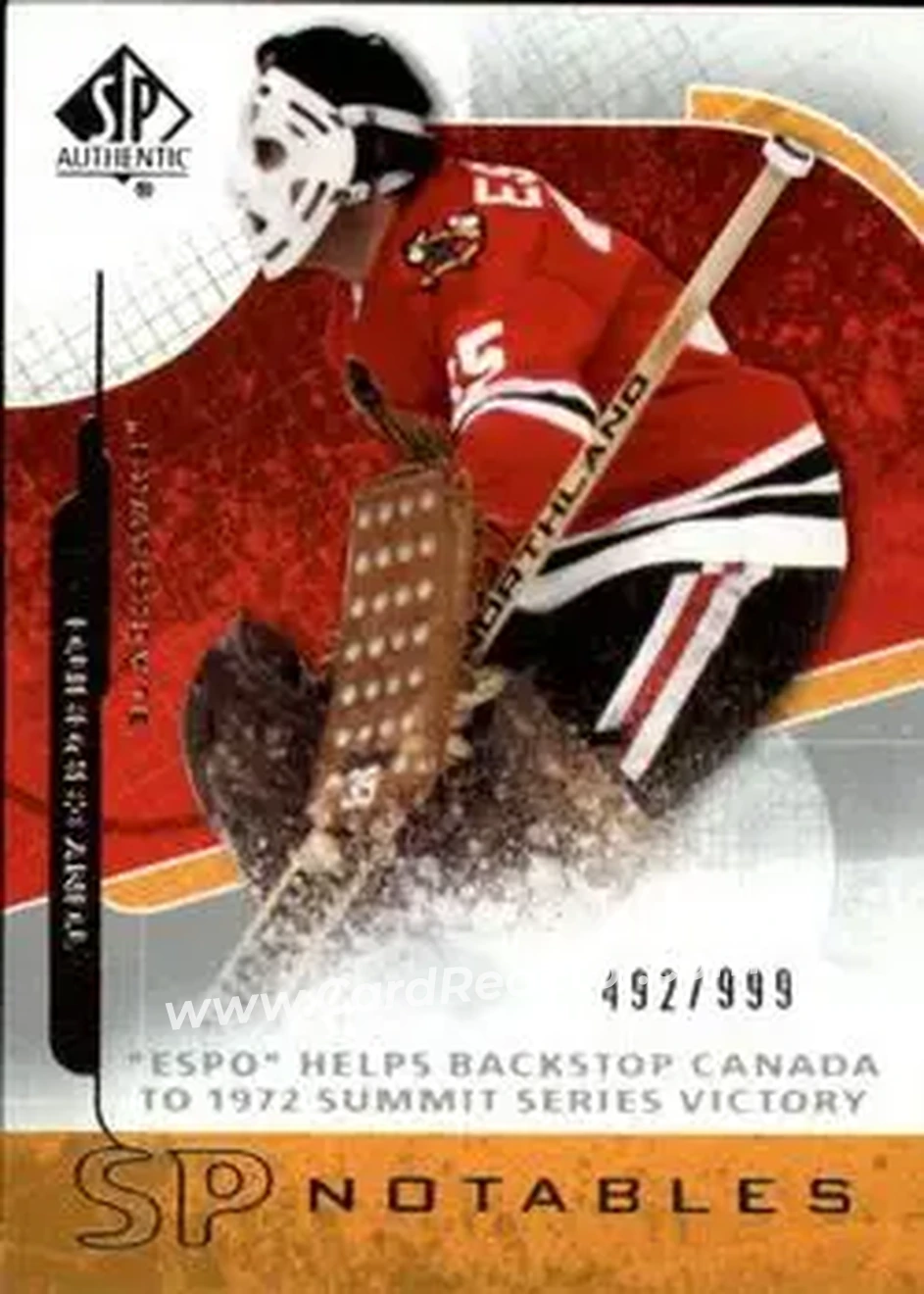 2008-09 SP Authentic #157 - Tony Esposito - Chicago Blackhawks - Front