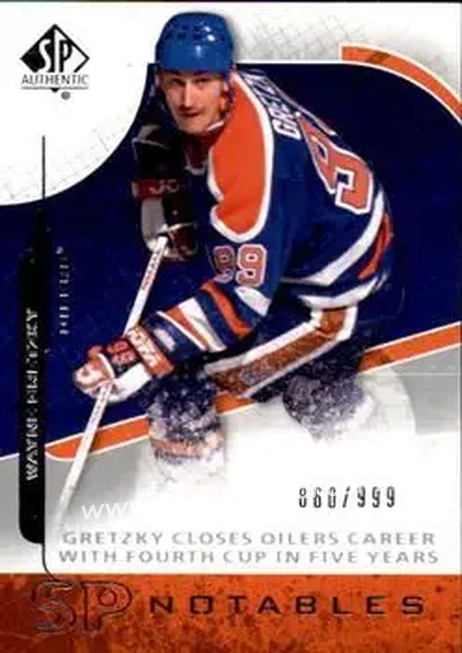 2008-09 SP Authentic #159 - Wayne Gretzky - Edmonton Oilers - Front