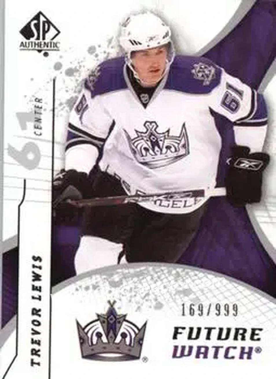2008-09 SP Authentic #165 - Trevor Lewis - Los Angeles Kings - Front 2008-09 SP Authentic #165 - Trevor Lewis - Los Angeles Kings - Front