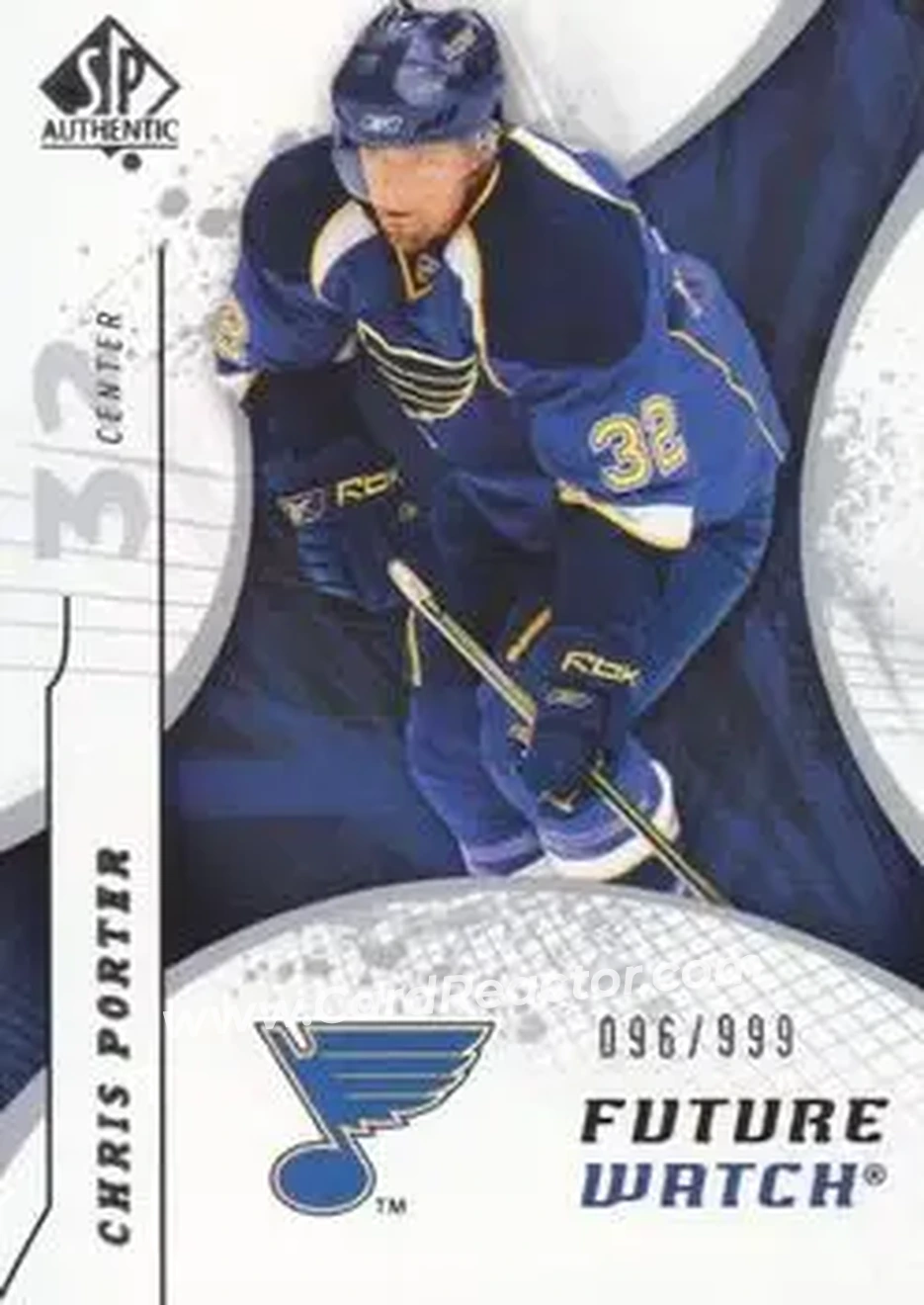 2008-09 SP Authentic #167 - Chris Porter - St. Louis Blues - Front