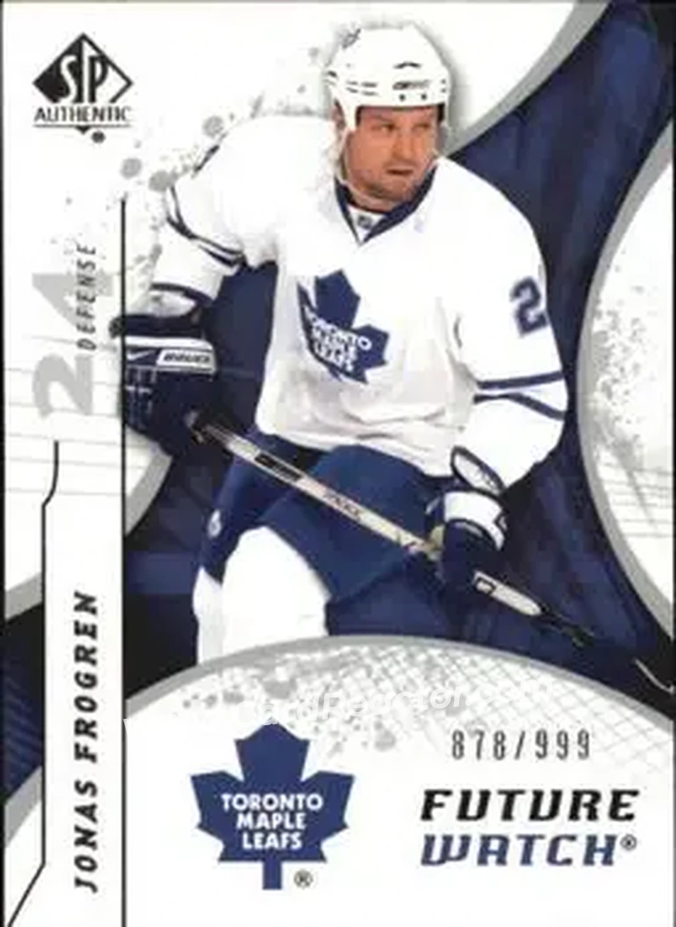 2008-09 SP Authentic #170 - Jonas Frogren - Toronto Maple Leafs - Front