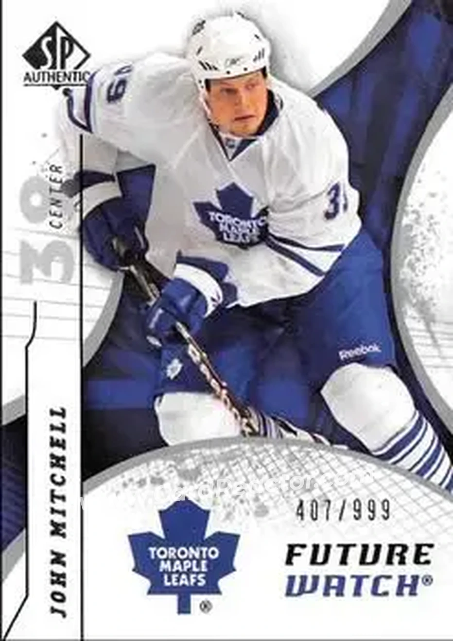 2008-09 SP Authentic #177 - John Mitchell - Toronto Maple Leafs - Front