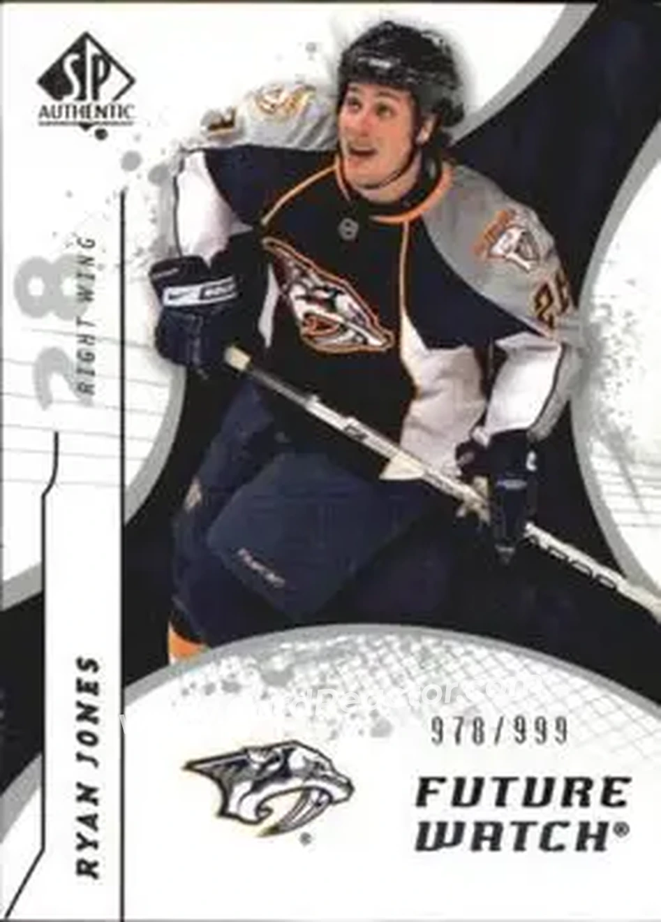 2008-09 SP Authentic #185 - Ryan Jones - Nashville Predators - Front