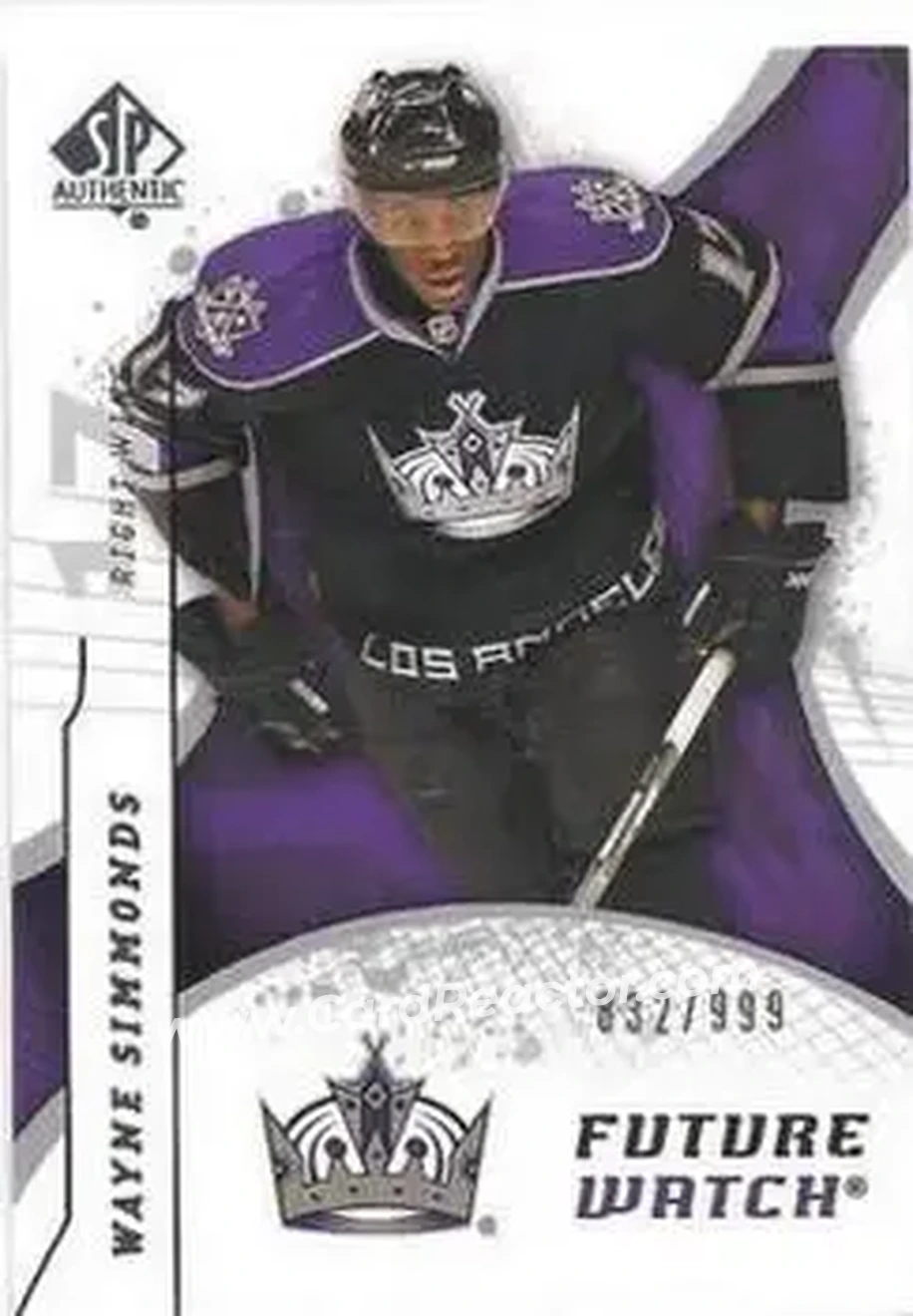 2008-09 SP Authentic #189 - Wayne Simmonds - Los Angeles Kings - Front