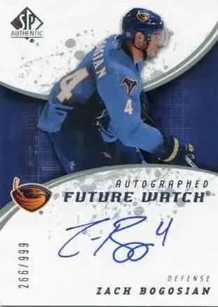 2008-09 SP Authentic #192 - Zach Bogosian - Atlanta Thrashers
