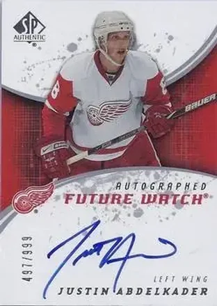 2008-09 SP Authentic #193 - Justin Abdelkader - Detroit Red Wings