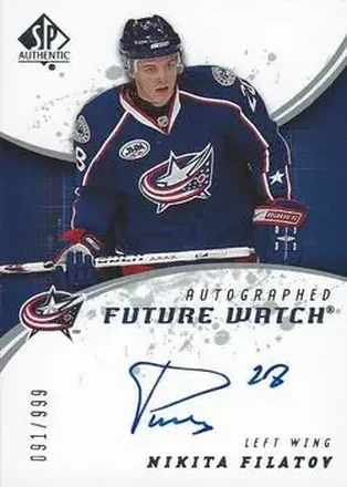 2008-09 SP Authentic #206 - Nikita Filatov - Columbus Blue Jackets