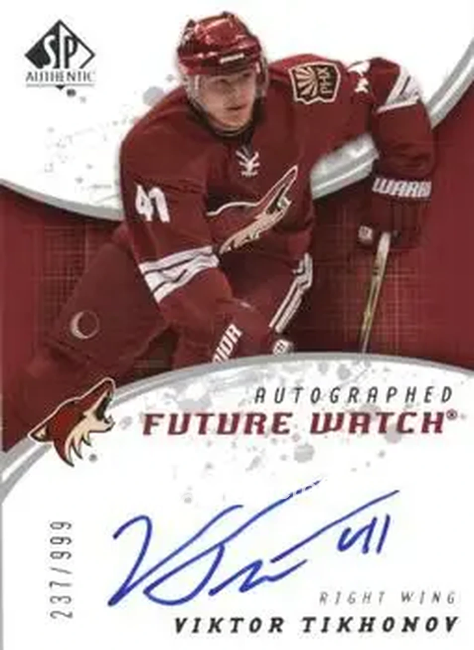 2008-09 SP Authentic #217 - Viktor Tikhonov - Phoenix Coyotes - Front