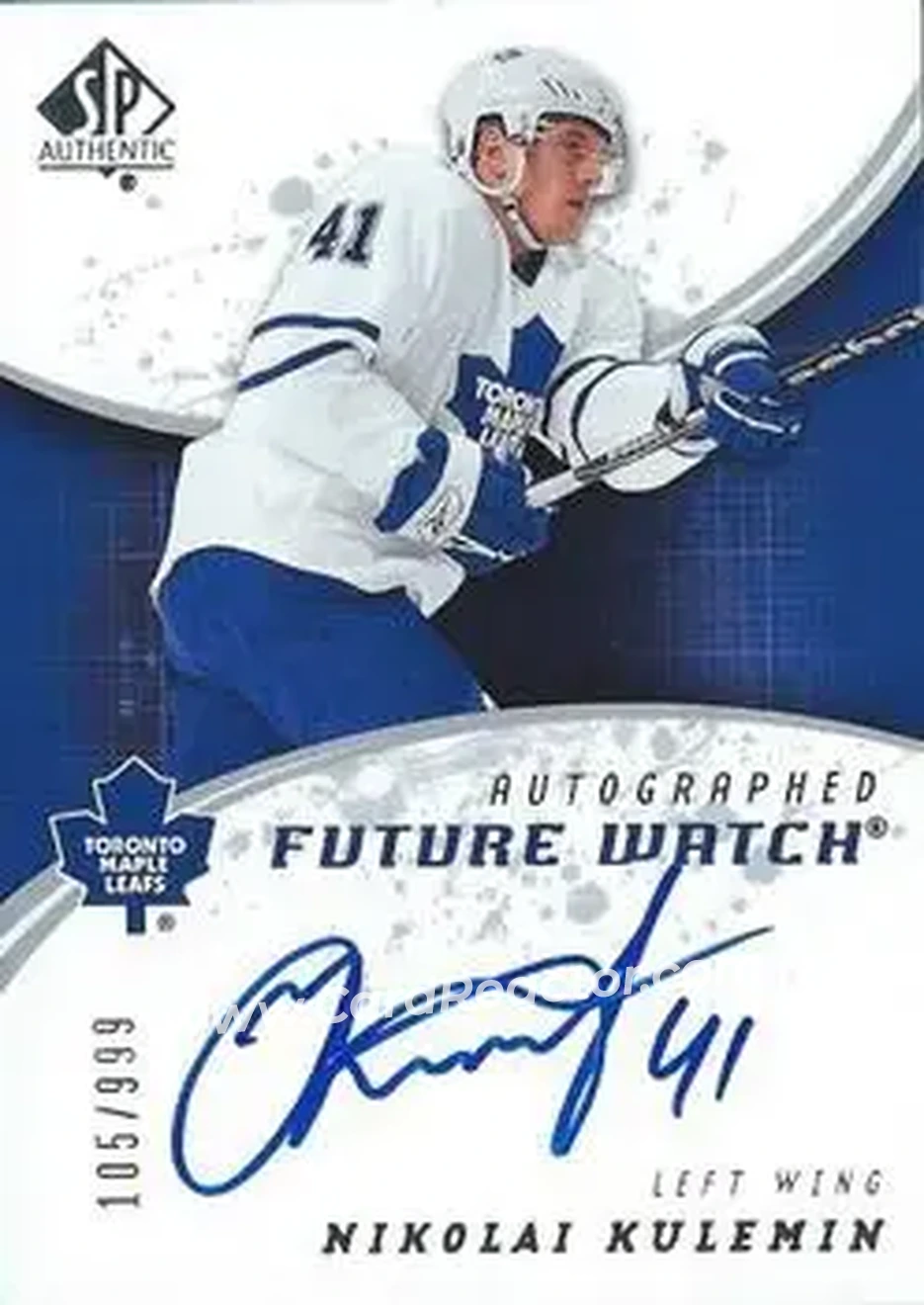 2008-09 SP Authentic #218 - Nikolai Kulemin - Toronto Maple Leafs - Front