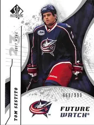 2008-09 SP Authentic #221 - Tom Sestito - Columbus Blue Jackets