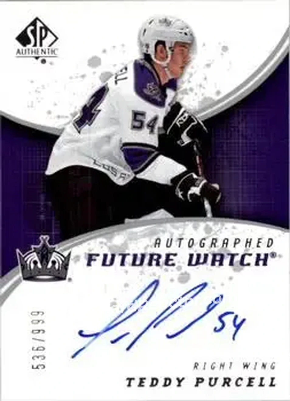 2008-09 SP Authentic #234 - Teddy Purcell - Los Angeles Kings - Front