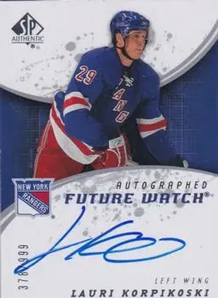 2008-09 SP Authentic #240 - Lauri Korpikoski - New York Rangers