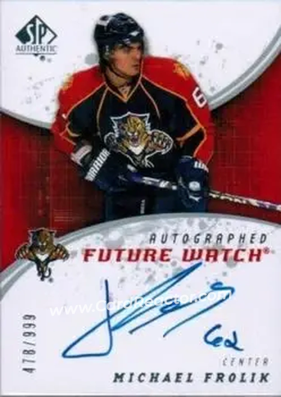 2008-09 SP Authentic #241 - Michael Frolik - Florida Panthers - Front